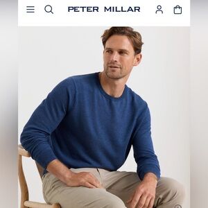 Peter Millar Men’s Silk and Cotton Sweater Salmon Red EUC